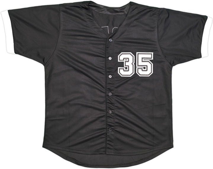 Chicago White Sox Frank Thomas Signed Black Jersey Beckett Witness
