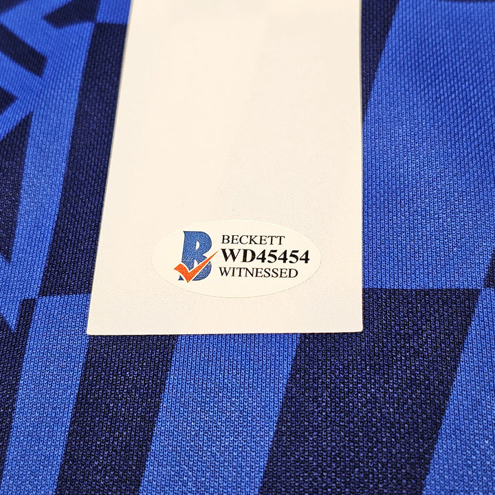 Chelsea F.C. Mason Mount Signed Blue Nike Jersey Size M in Gold Beckett