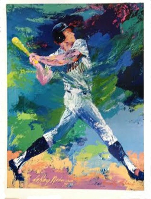 Leroy Neiman Ny Mets Rusty Staub Lithograph Poster 25x36 Vintage 1975 ORIGINAL