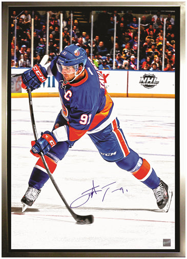 John Tavares Signed Framed Photo Canvas Islanders Slapshot Auto Frameworth 20x29