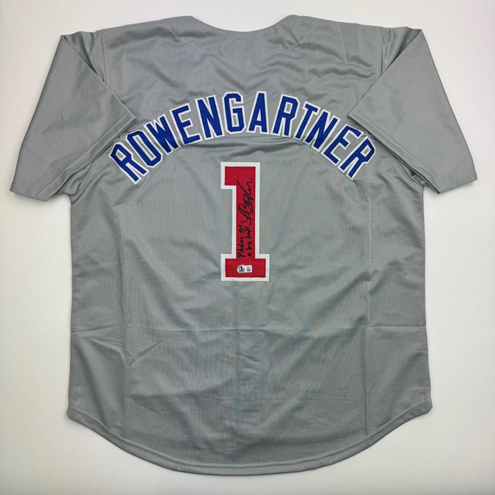 Autographed/Signed Thomas Ian Nicholas Rookie Of The Year Grey Jersey COA