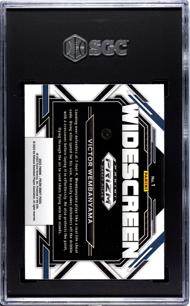 Victor Wembanyama 2023-24 Panini Prizm DP Widescreen RC Card #1 - SGC Graded 9.5