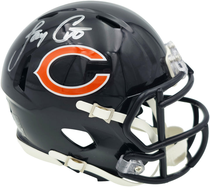 Jay Cutler Signed Chicago Bears Blue Speed Mini Helmet Beckett BAS Witness