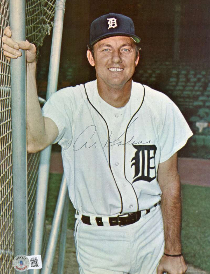 Al Kaline Beckett BAS Signed  Vintage 8x10 Photo Autograph 1