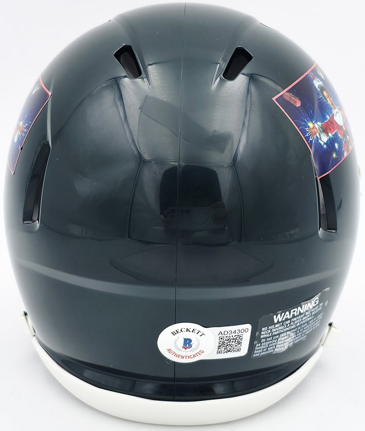 Chevy Chase Signed Christmas Vacation Black Speed Mini Helmet Beckett BAS