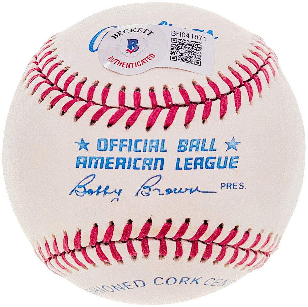 Oscar Azocar Signed AL Baseball Yankees, Padres Deceased Beckett #BH041871