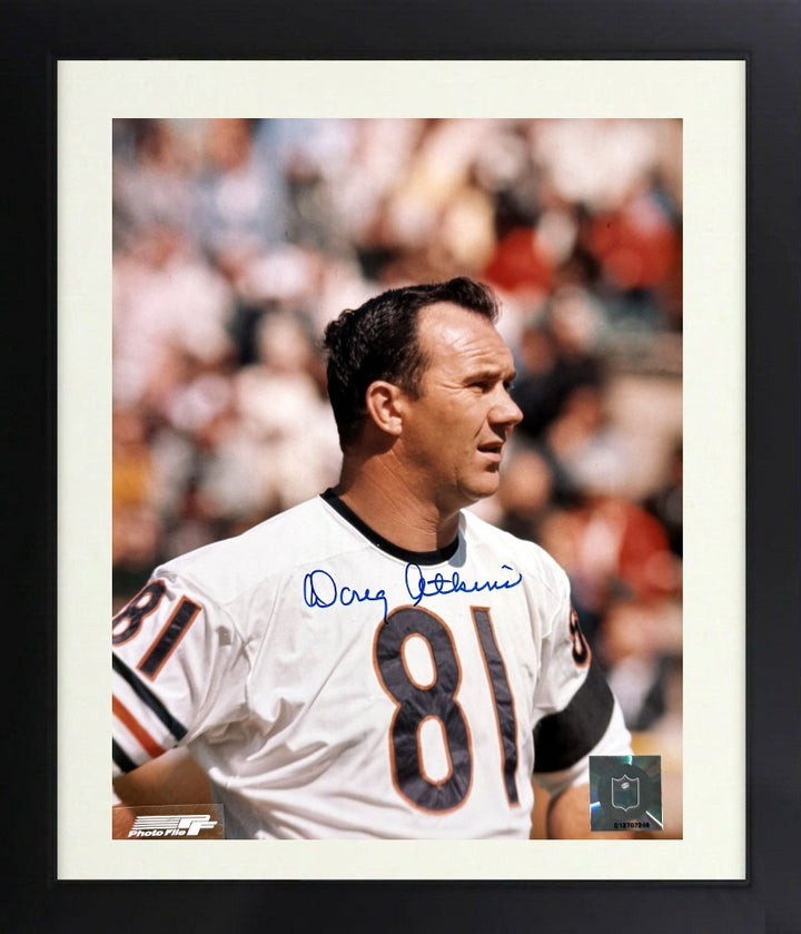 Doug Atkins signed Chicago Bears NFL 8x10 Photo minor dings Framed - COA (9X PB)