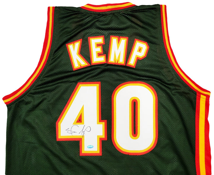 Seattle Supersonics Shawn Kemp Autographed Signed Green Jersey MCS Holo
