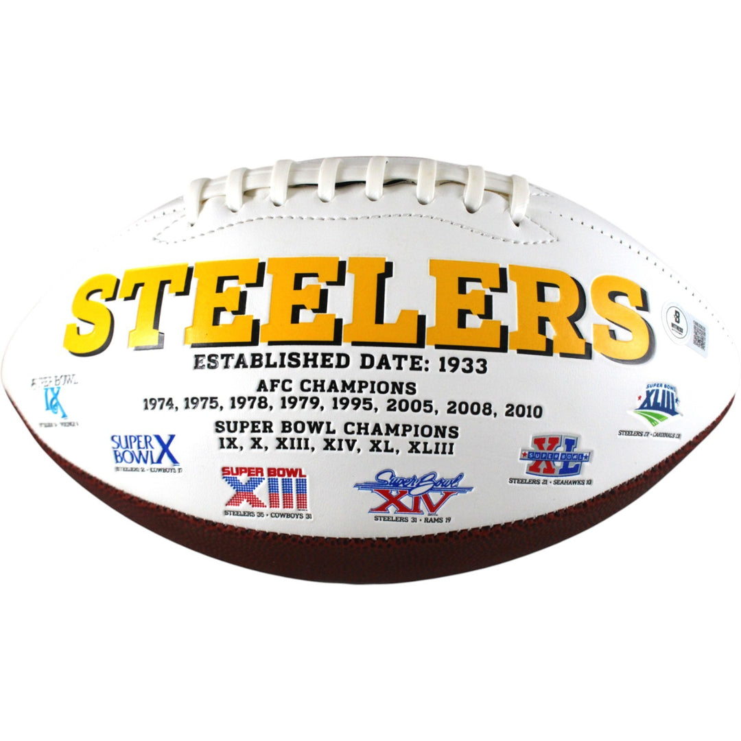 Jack Sawyer Autographed Pittsburgh Steelers Logo Football Beckett Witness 51658