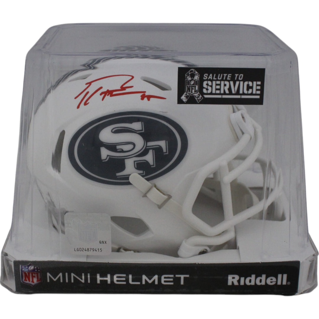 George Kittle Autographed San Francisco 49ers 24 STS Mini Helmet Beckett 48863