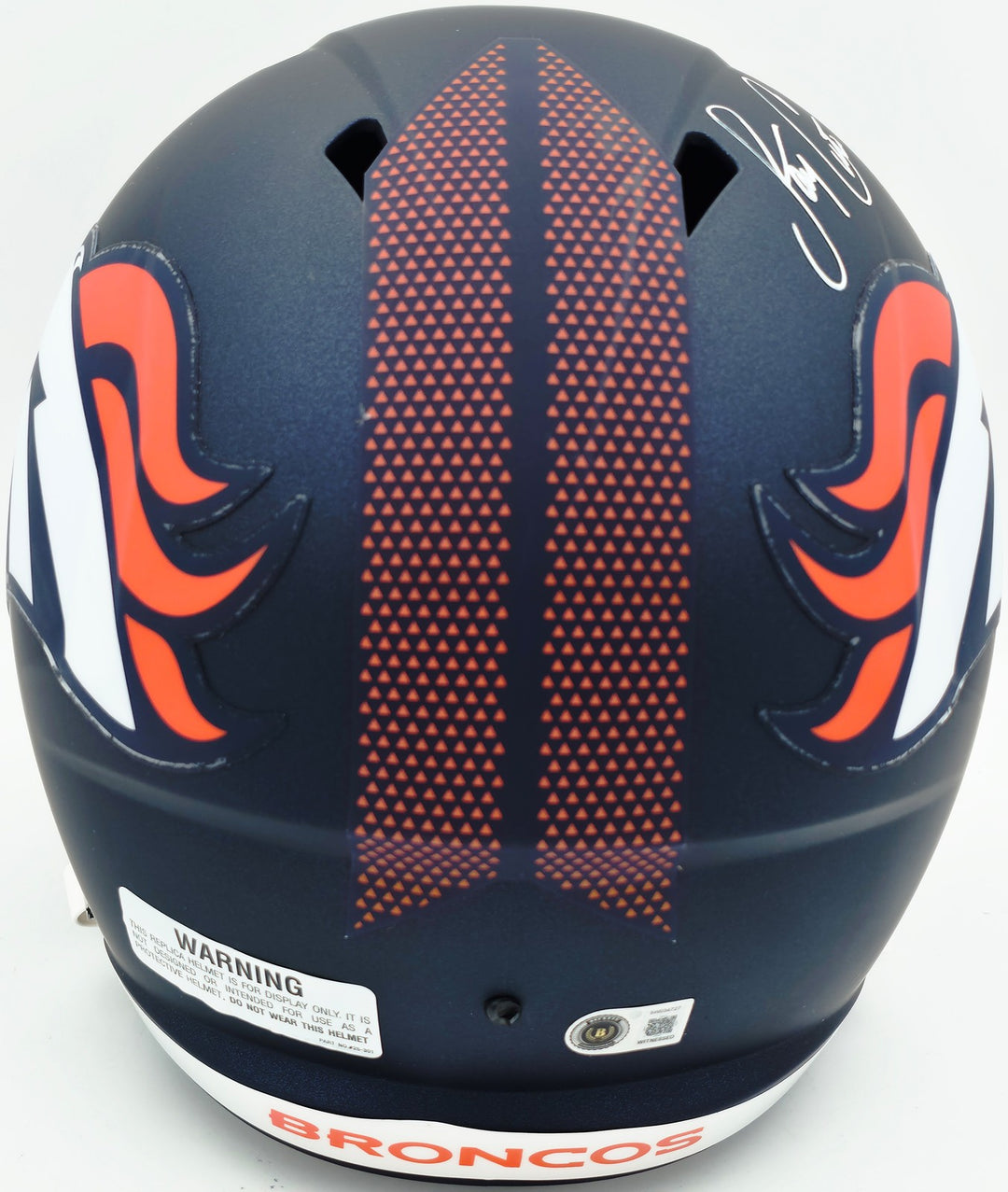 Jay Cutler Signed Broncos Blue Full Size Speed Replica Helmet BAS Witness