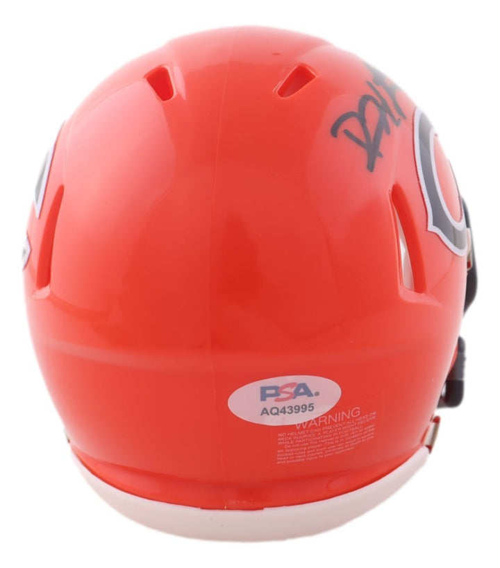 Devin Hester Signed Chicago Bears Orange Mini Speed Helmet PSA/DNA