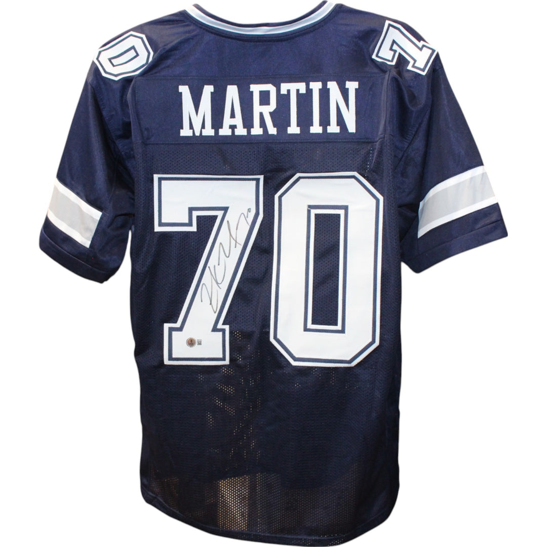 Zack Martin Autographed Pro Style Size XL Blue Jersey Beckett Witness 50908