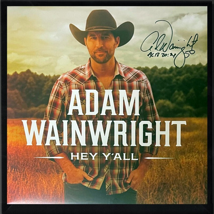 Adam Wainwright signed 2024 Hey Y’all Album Cover/LP/Vinyl/Record Framed-COA