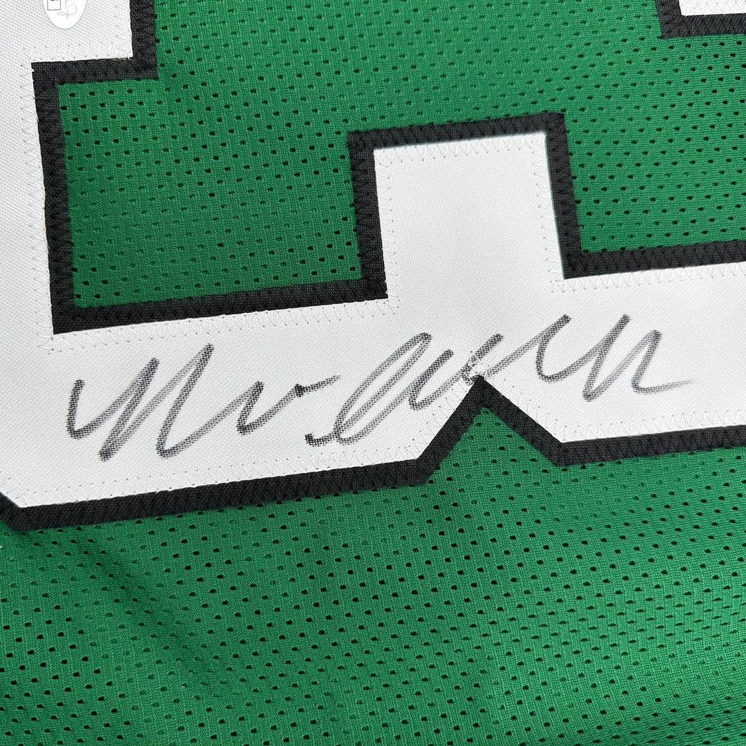 Autographed/Signed Nolan Smith Jr. Philadelphia Kelly Green Football Jersey JSA