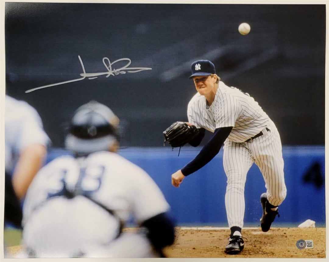 Jim Abbott signed New York Yankees 16x20 Photo Autograph ~ Beckett BAS Witness