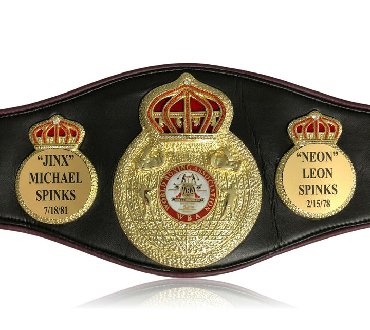 Michael & Leon Spinks Dual Signed WBA Championship Belt COA Autograph Tyson Ali