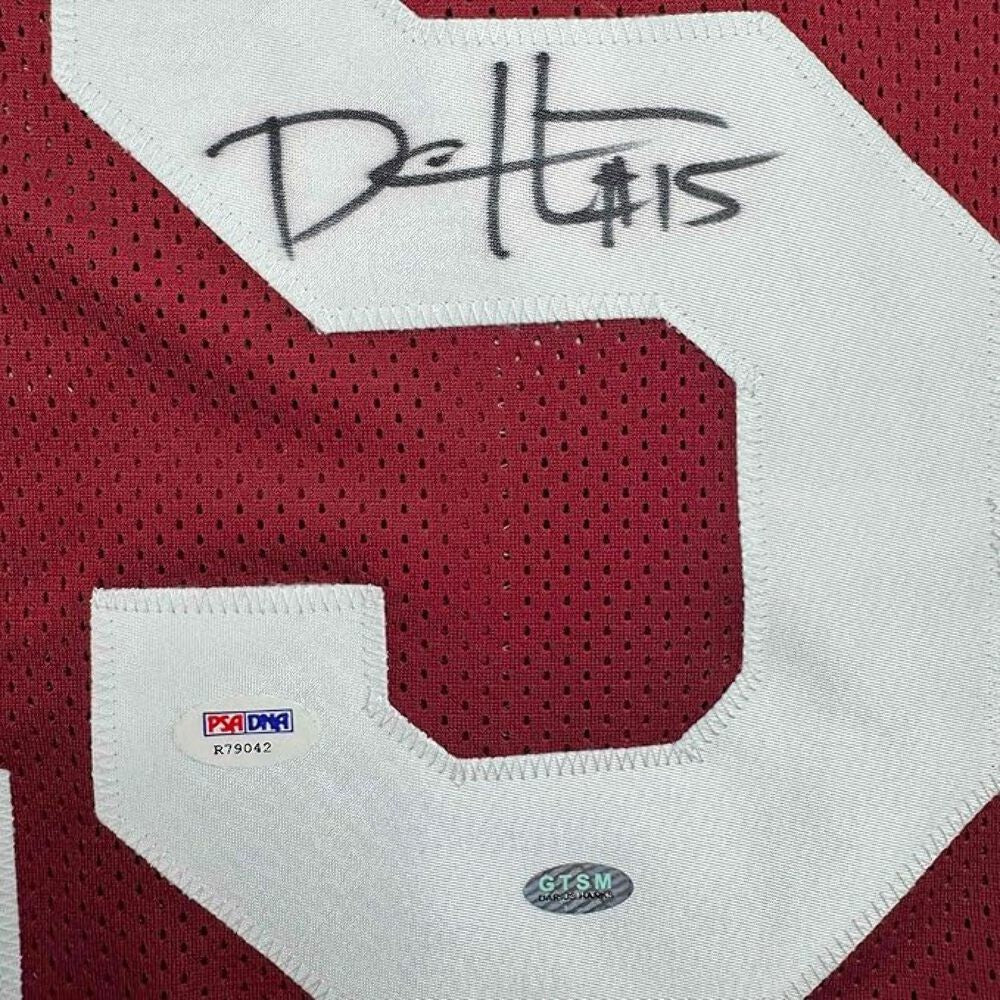 Framed Autographed/Signed Darius Hanks 35x39 Alabama Red College Jersey PSA COA