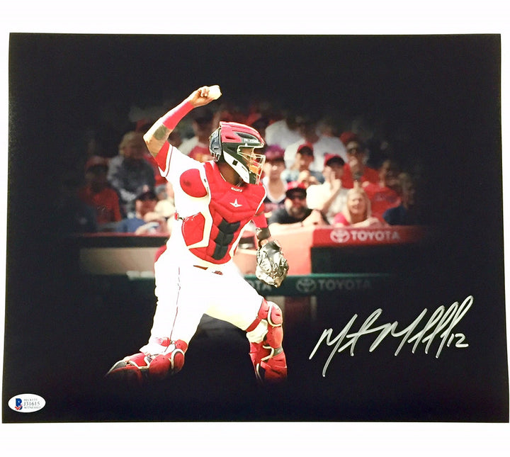 MARTIN MALDONADO Autograph ANGELS Signed 11x14 Photo w/ BAS Beckett Witness COA