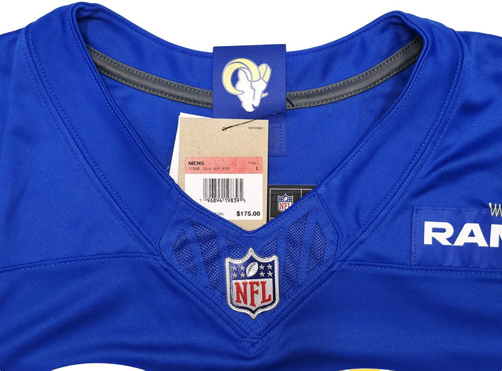 Los Angeles Rams Aaron Donald Signed Blue Nike Dri Fit Jersey Size L Beckett Wit