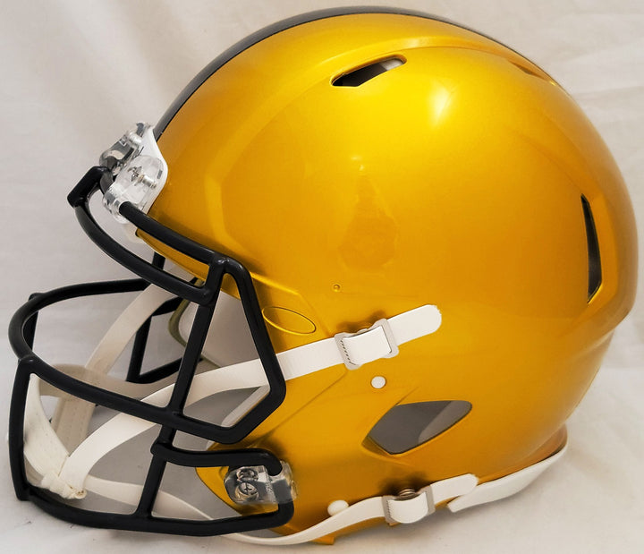 Kenny Pickett Auto Steelers Flash Yellow Full Size Authentic Spd Helmet Beckett
