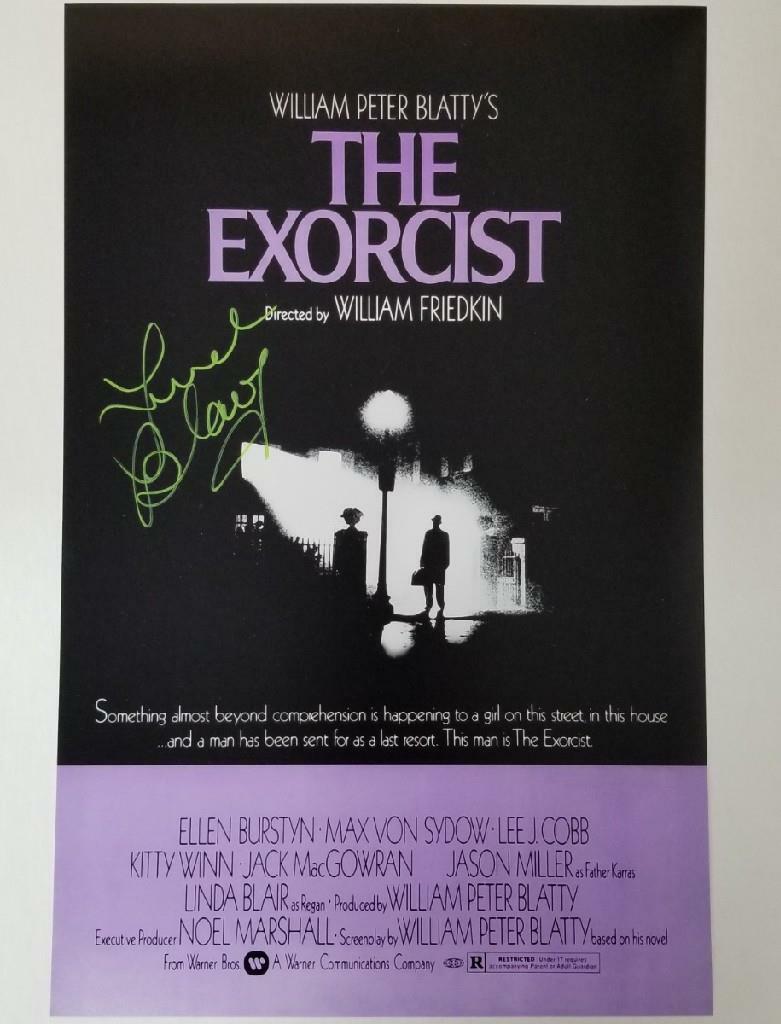 Linda Blair autograph signed The Exorcist movie poster 11x17 photo (A) ~ BAS COA