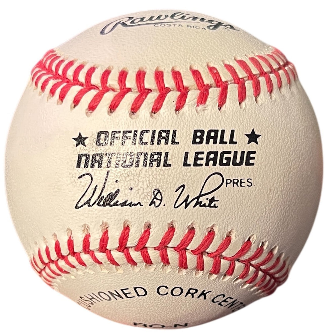 Bob Feller signed Official Rawlings RONL Baseball-HOF/3 X No Hitters/8XAS - COA