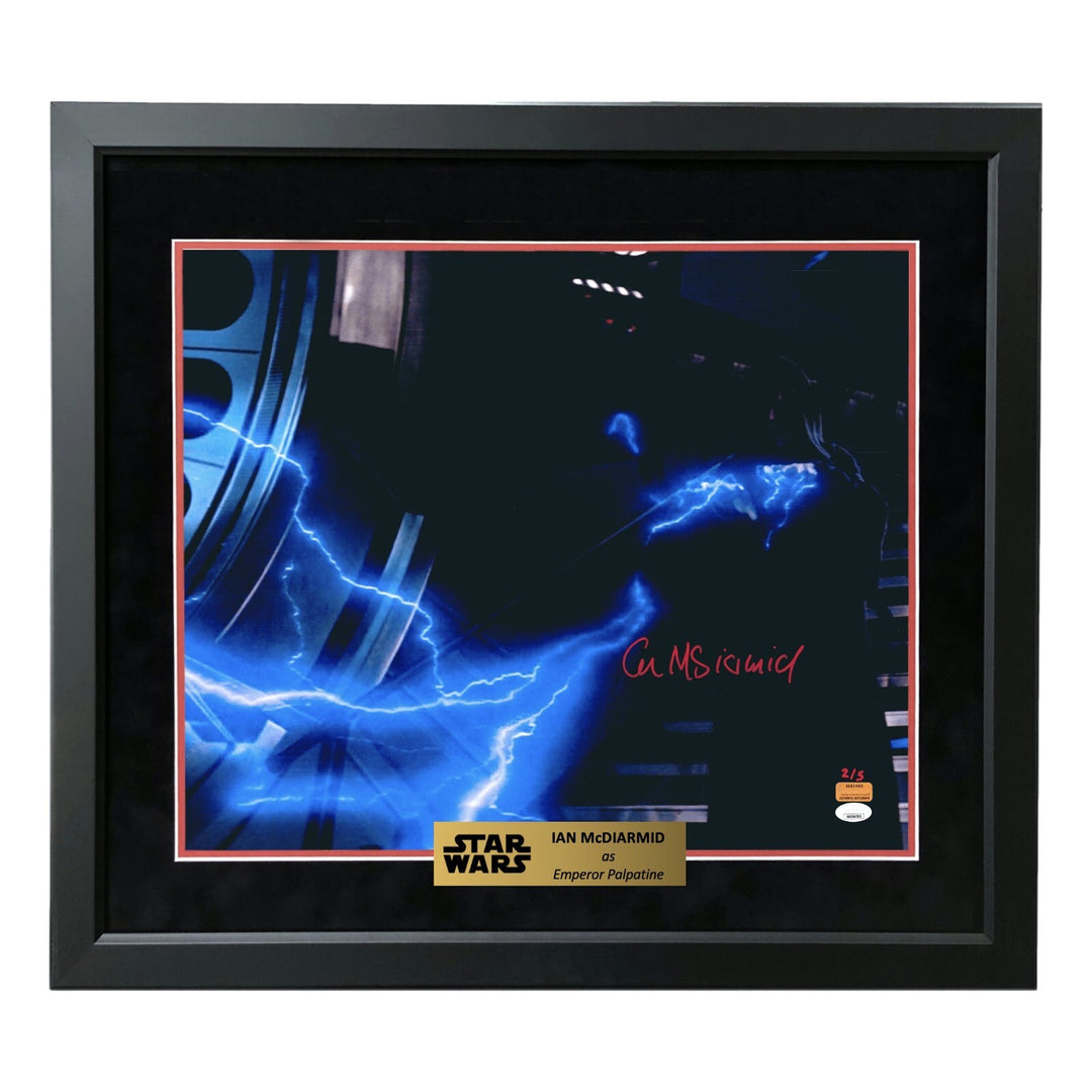 Ian McDiarmid Autograph 16x20 Photo Framed #D/5 Star Wars Emperor COA JSA Signed
