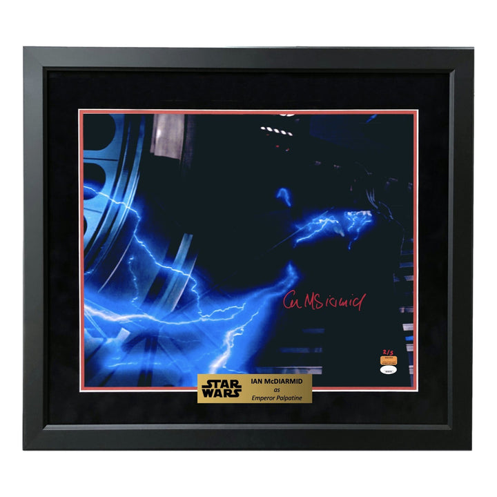 Ian McDiarmid Autograph 16x20 Photo Framed #D/5 Star Wars Emperor COA JSA Signed