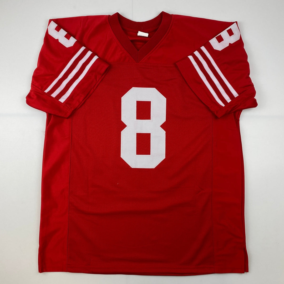 Facsimile Autographed Steve Young San Francisco Red Reprint Jersey Size Men's XL
