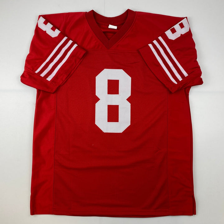Facsimile Autographed Steve Young San Francisco Red Reprint Jersey Size Men's XL
