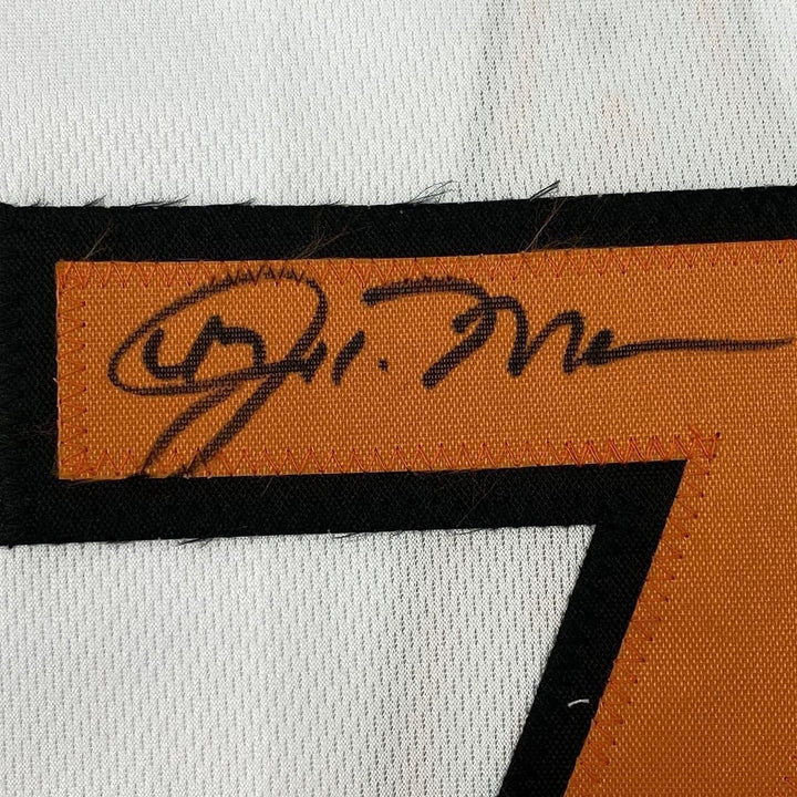 FRAMED Autographed/Signed JOHN MEANS 33x42 Baltimore White Jersey BAS COA