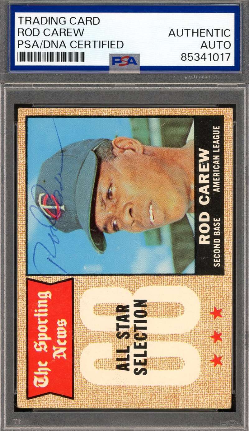 Rod Carew PSA DNA Vintage Signed 1968 Topps All Star Autograph