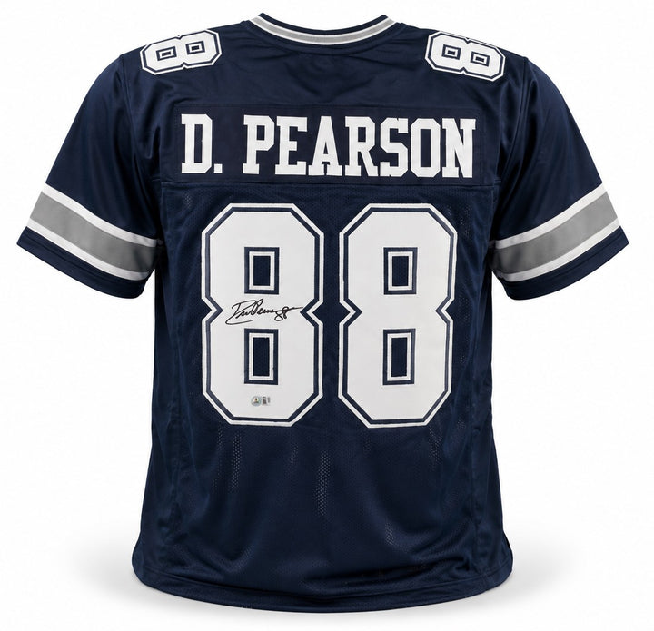 Dallas Cowboys Drew Pearson Signed Blue Jersey Beckett BAS Witness