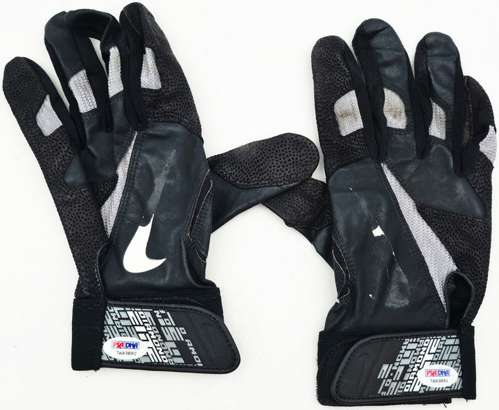 Robinson Cano Signed Black Nike Diamond Elite Game Used Batting Gloves Yankees