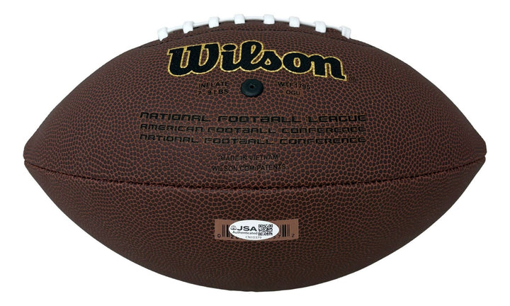 Drew Bledsoe New England Signed Wilson NFL Super Grip Football JSA QR