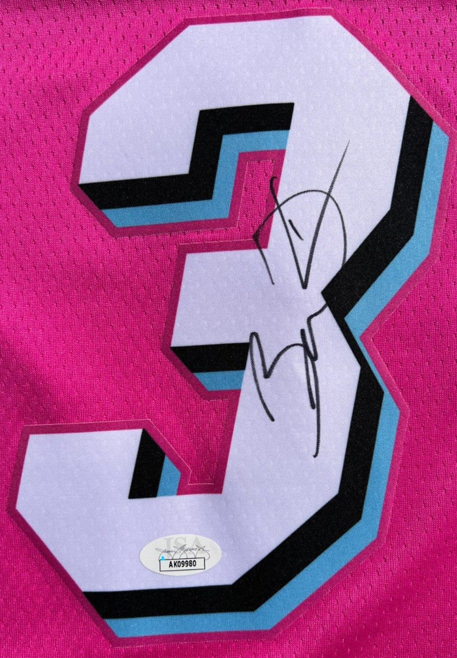 DWYANE WADE SIGNED MIAMI HEAT SUNSET VICE BASKETBALL JERSEY PINK AUTOGRAPHED JSA