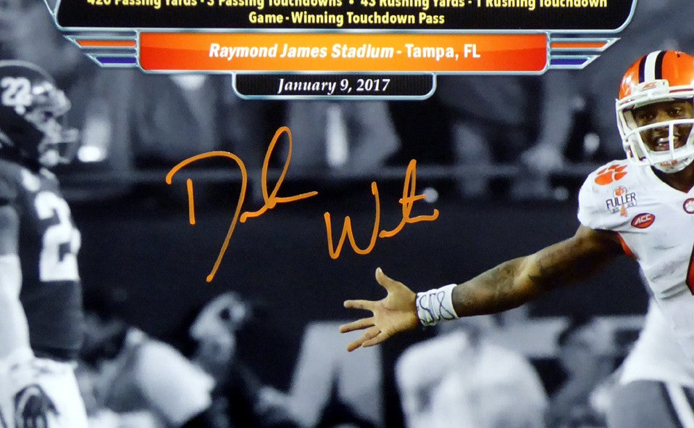 Deshaun Watson Signed 16x20 Photo Clemson Tigers Beckett BAS