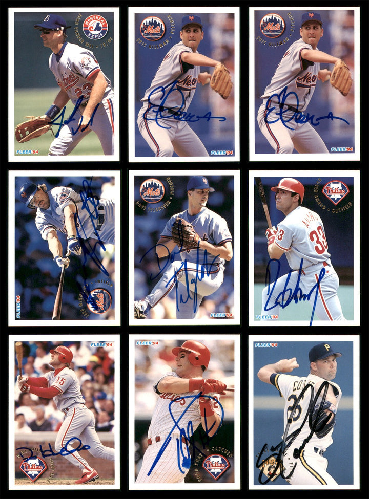 1994 Fleer Baseball Autographed Signed Cards Lot Of 79