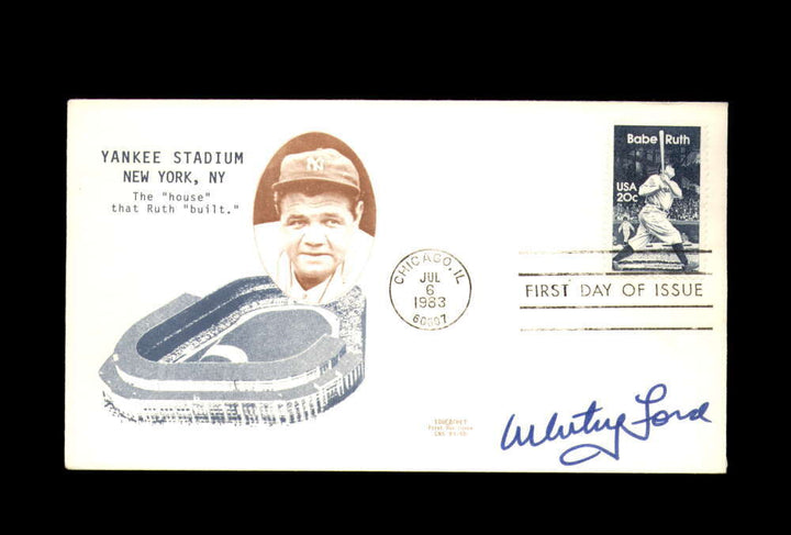 Whitey Ford PSA DNA Signed FDC 1983 First Day Cover Cache Babe Ruth Autograph