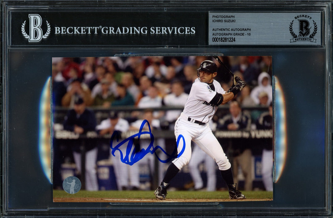 Ichiro Suzuki Signed 4x6 Photo Seattle Mariners Auto GM 10 Beckett #18281224