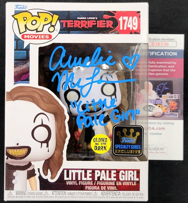 Amelie McLain signed Terrifier 2 "Little Pale Girl" Funko Pop 1749 autograph JSA