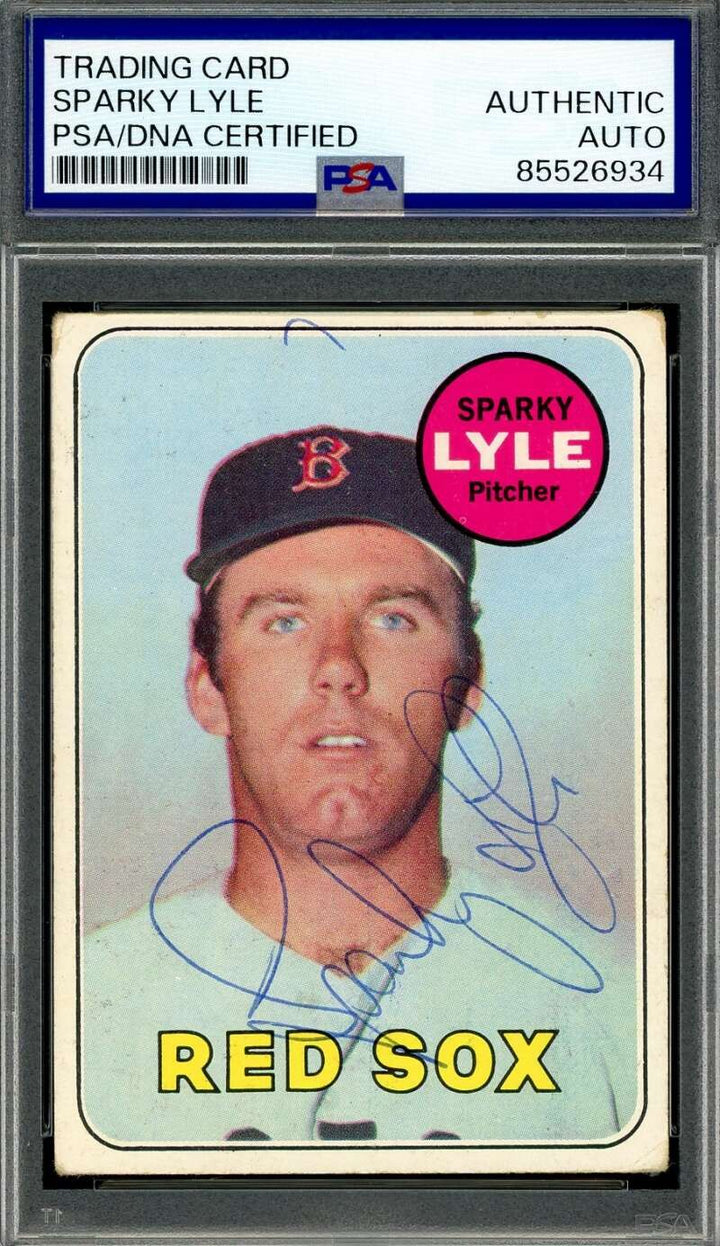 Sparky Lyle PSA DNA  Vintage Signed 1969 Topps Rookie Autograph