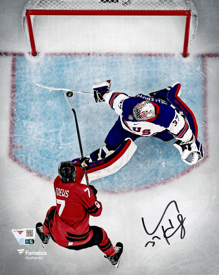 Connor Hellebuyck Signed 8x10 Photo Team USA Fanatics Holo