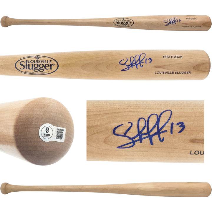 Salvador Perez Signed Blonde L Slugger Pro Stock Baseball Bat Royals Beckett Wit