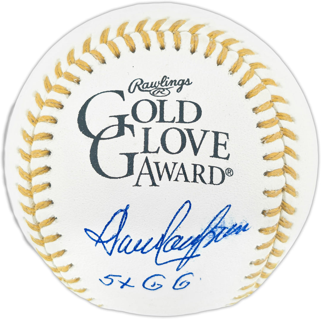 Dave Concepcion Auto Official Gold Glove Baseball Reds "5x GG" Smudge Beckett