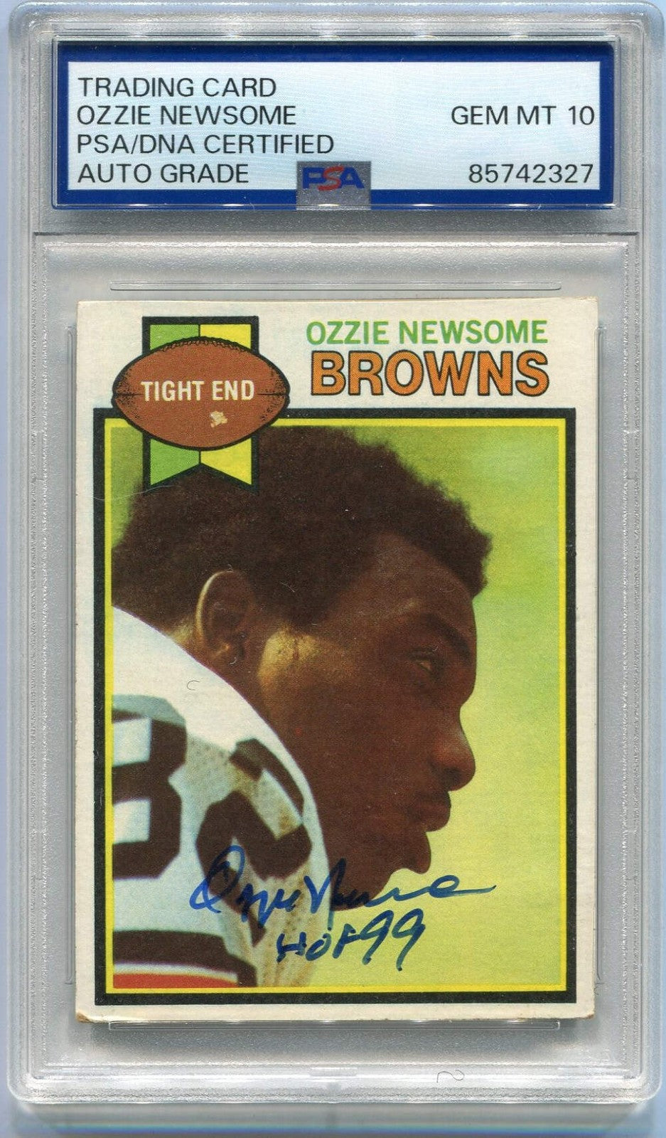 Ozzie Newsome 1979 Topps Autographed W/Inscription Card #308 PSA/DNA Certified G
