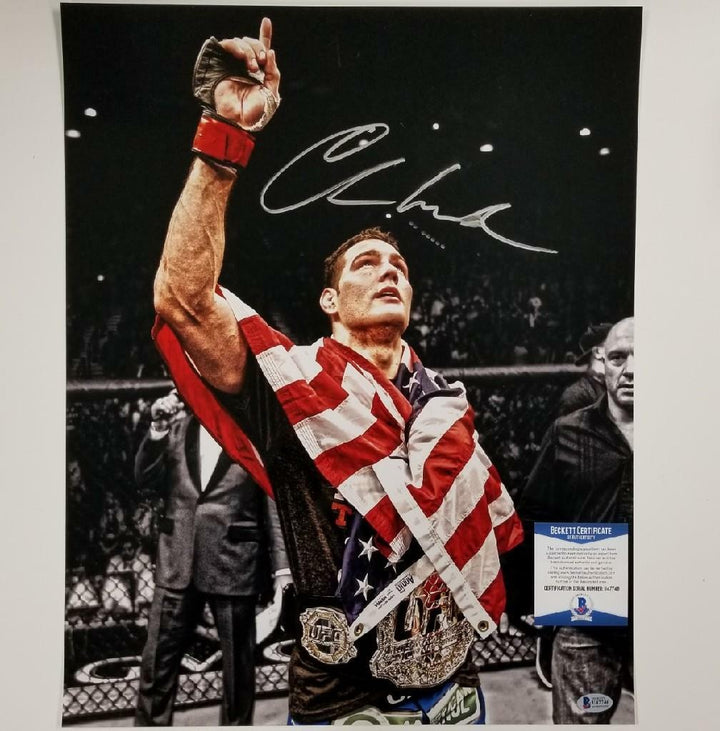 Chris Weidman signed 16x20 Photo MMA UFC Autograph *SEE PICS* ~ Beckett BAS COA