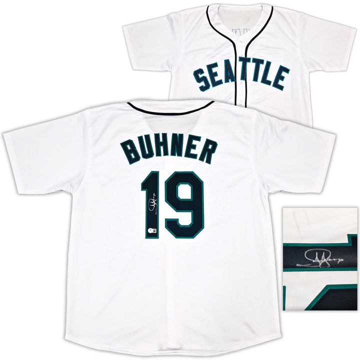 Seattle Mariners Jay Buhner Signed White Jersey Beckett Witness