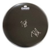 Joe Elliott Phil Collen Def Leppard Signed 15" Black Evans Drum Head JSA ITP